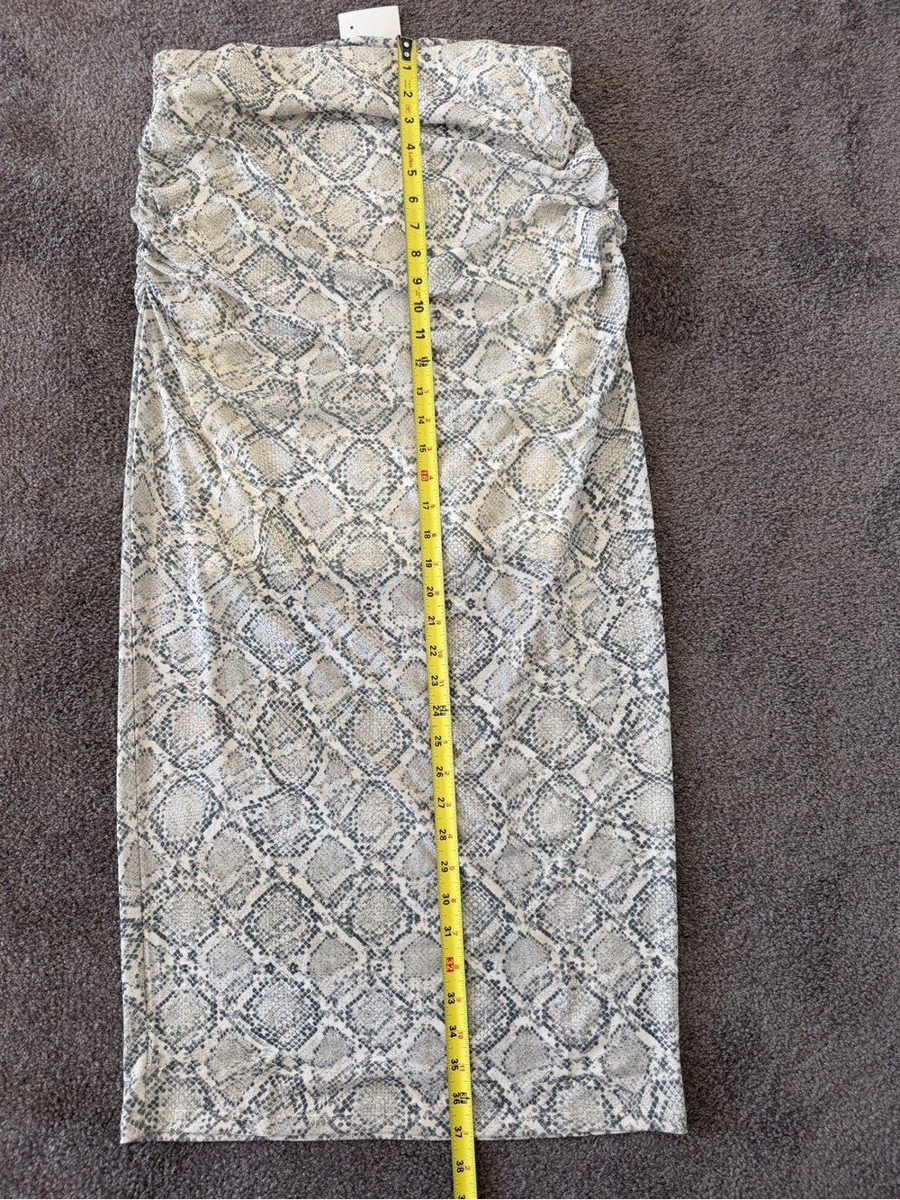 LOFT NWT Snake-Print Knit Pencil Skirt in Cream/Gray